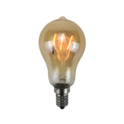 Ampoule Led globe ambré filament 25w e14 Jaune