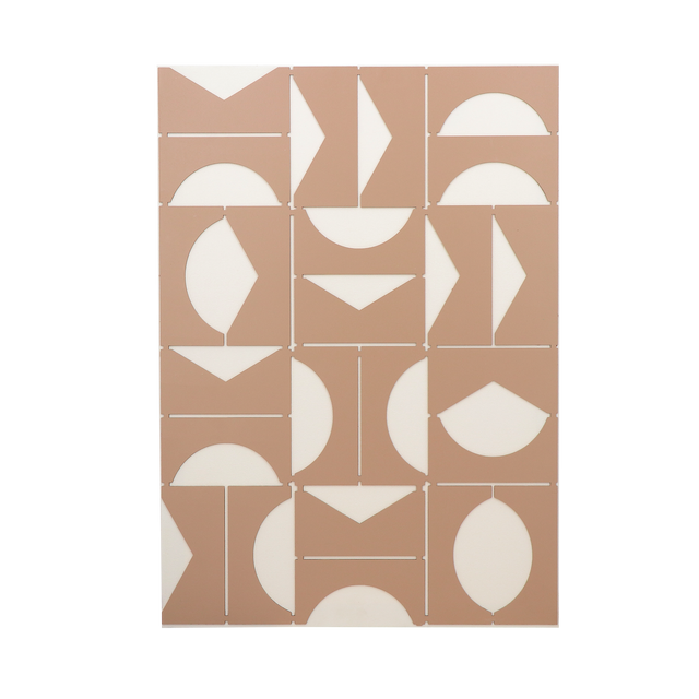4MURS Tableau LEIKA bicolore terracotta sur blanc cassé