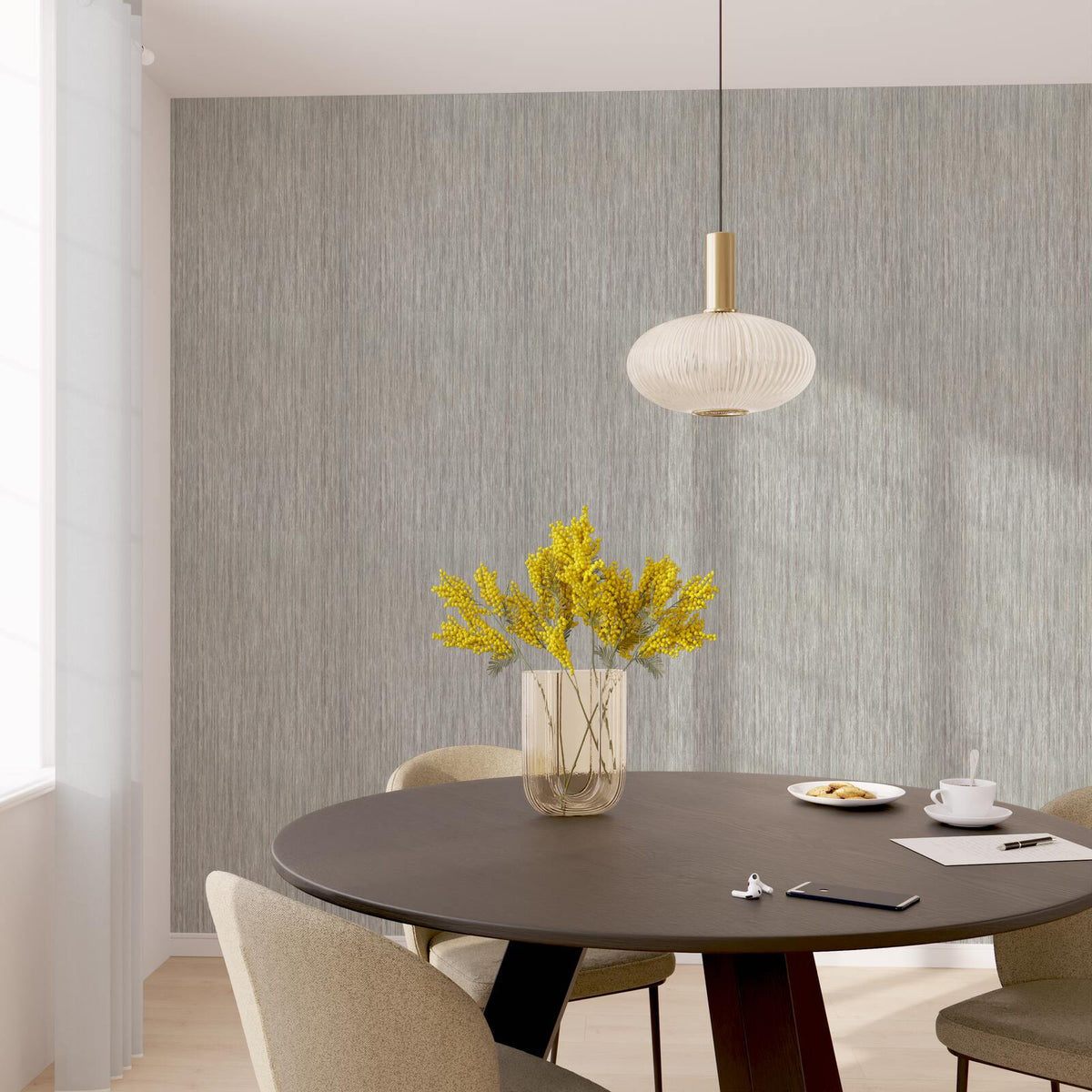 Papier peint intissé Marianne Gris chaud