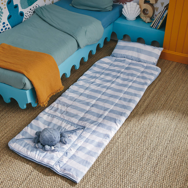 Sac de couchage KALAHARI coloris blanc / bleu 75 x 170 cm