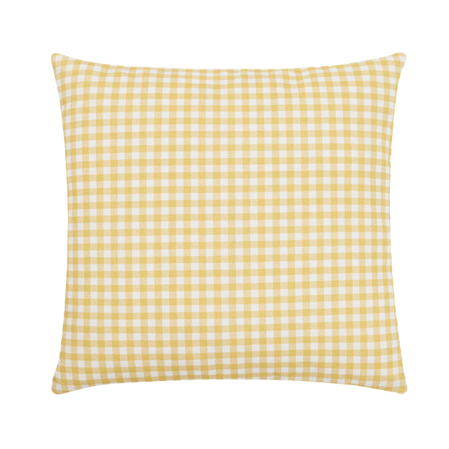 Housse de coussin ELVA coloris jaune 40 x 40 cm
