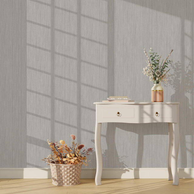 Papier peint intissé MARIANNE coloris gris moyen