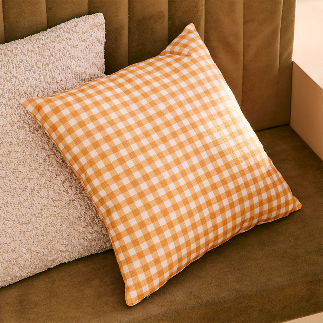 Housse de coussin ELVA coloris orange 40 x 40 cm