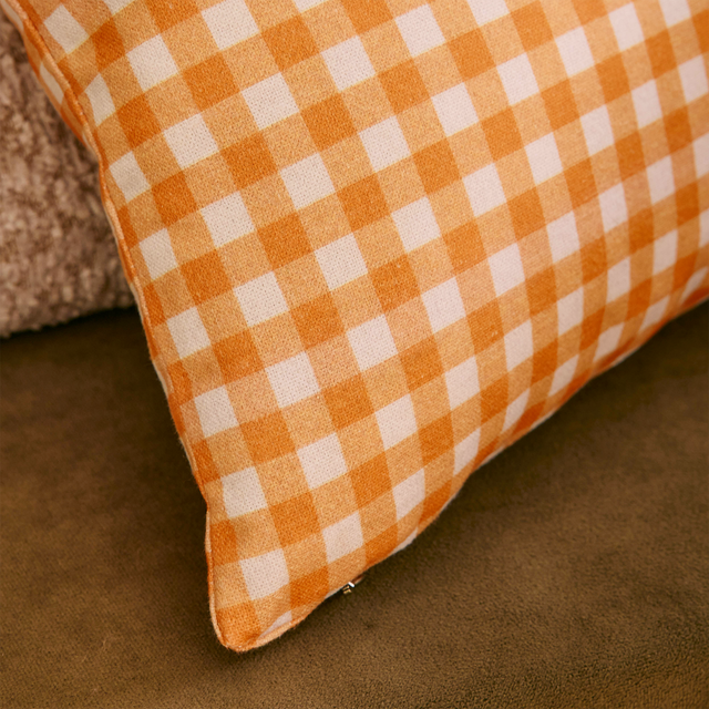 Housse de coussin ELVA coloris orange 40 x 40 cm