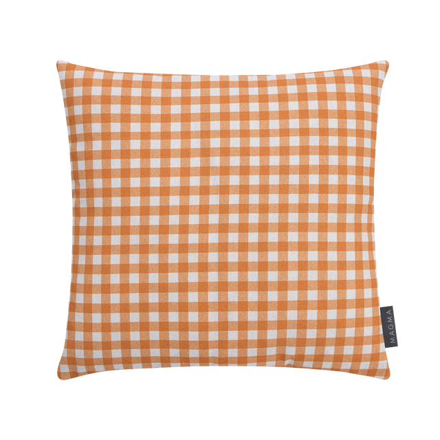Housse de coussin ELVA coloris orange 40 x 40 cm