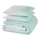 4MURS Parure de lit en percale de coton Uma Bleu acqua
