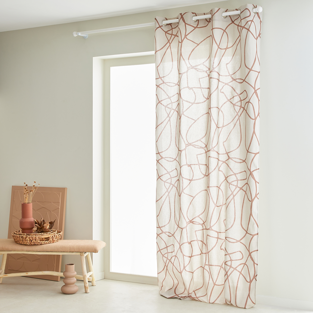 Rideau ENNE coloris terracotta 135 x 260 cm