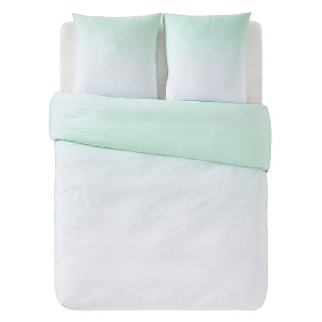 Parure de lit en percale de coton UMA bleu acqua 260 x 240 cm