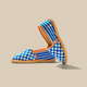 PAYOTE Espadrilles Dame yeah 39 Bleu électrique galon orange pop