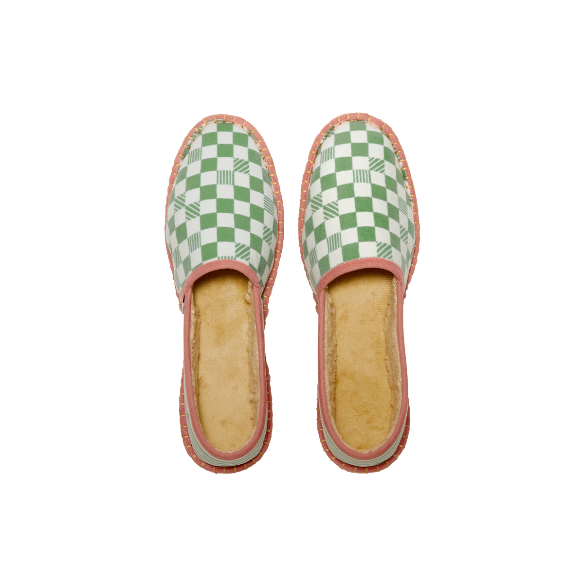 PAYOTE Espadrilles Dame yeah 41 Vert olivier galon rose corail