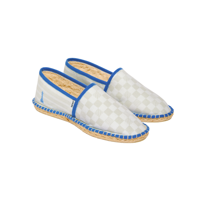 PAYOTE Espadrilles DAME YEAH 46 beige angora bordure blue moon