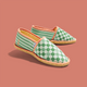 PAYOTE Espadrilles Dame yeah 45 Vert olivier galon rose corail