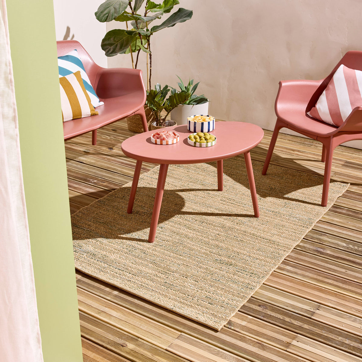 Salon de jardin Zion Terracotta 2 places