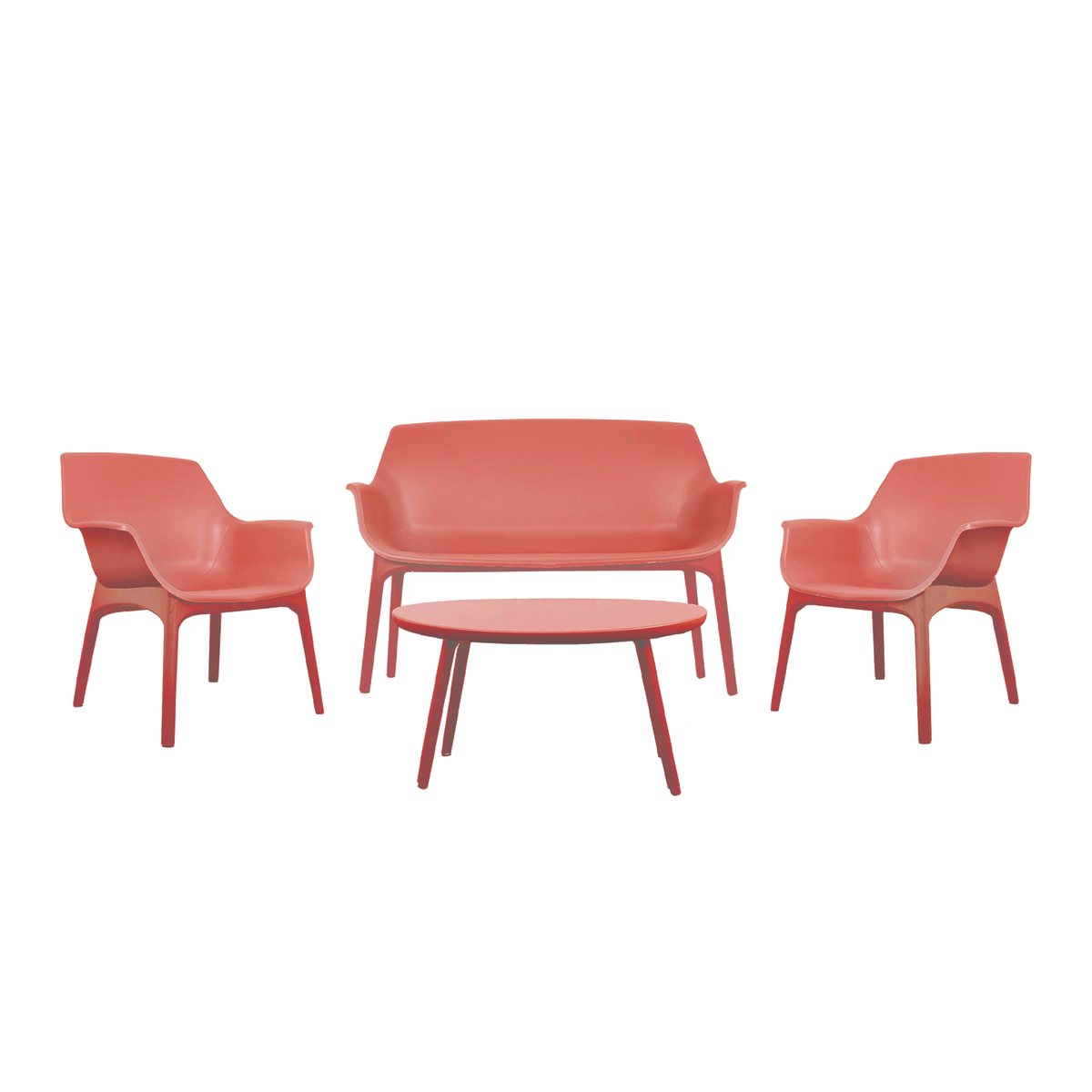 Salon de jardin Zion Terracotta 2 places