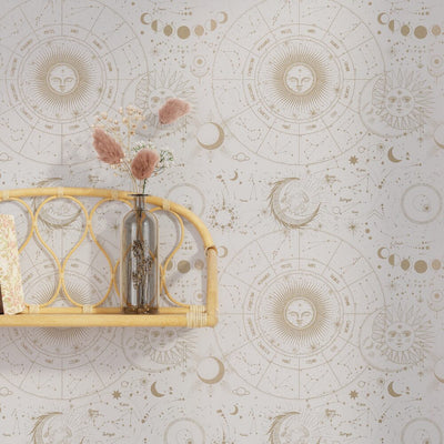 4MURS Papier peint intissé Zodiac Blanc