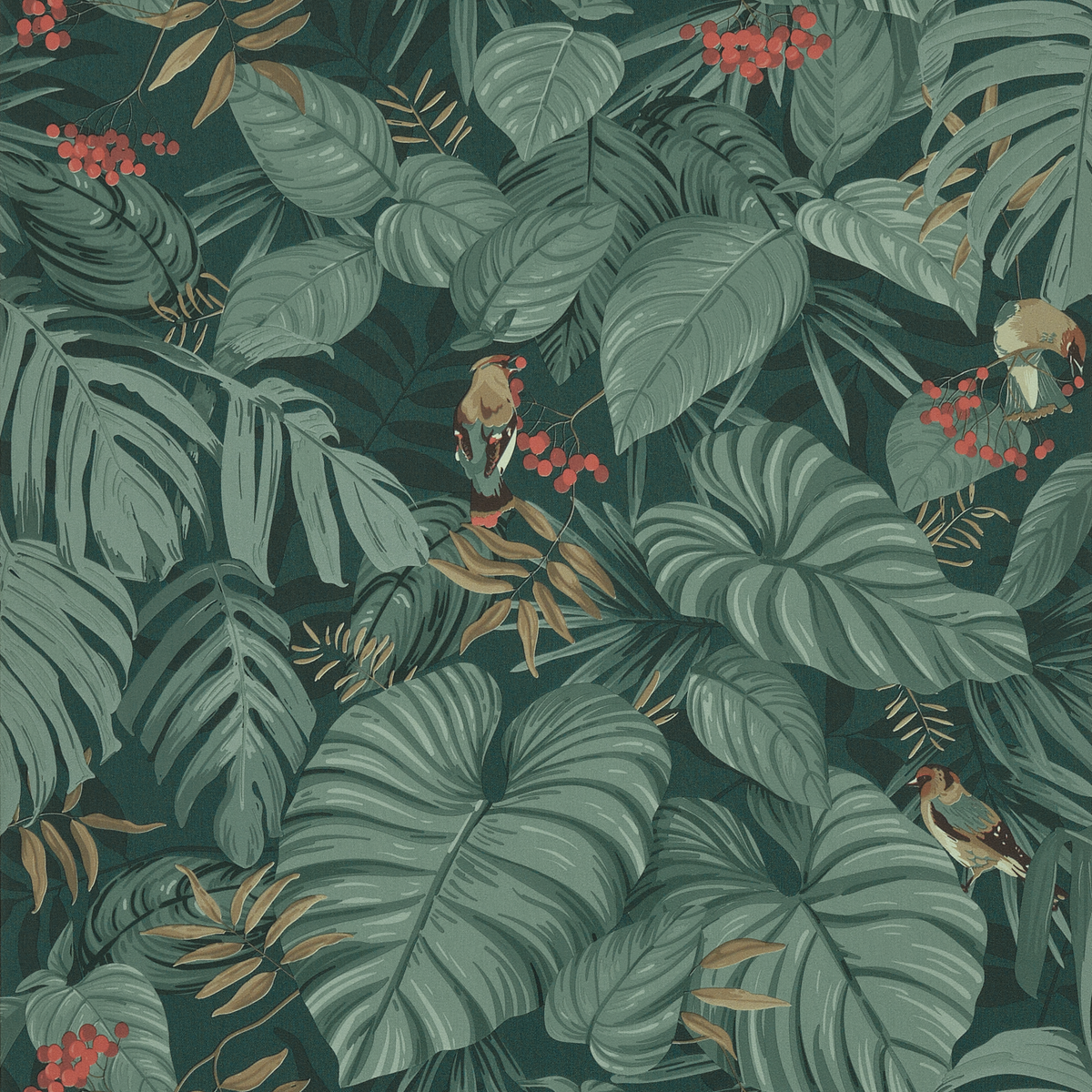 4MURS Papier peint intissé Abigael Vert givré