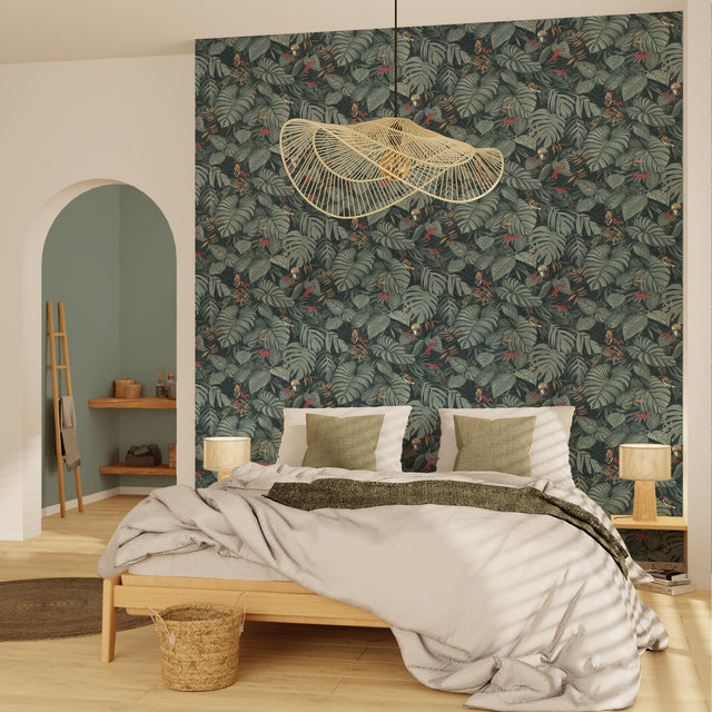 4MURS Papier peint intissé ABIGAEL coloris vert givré