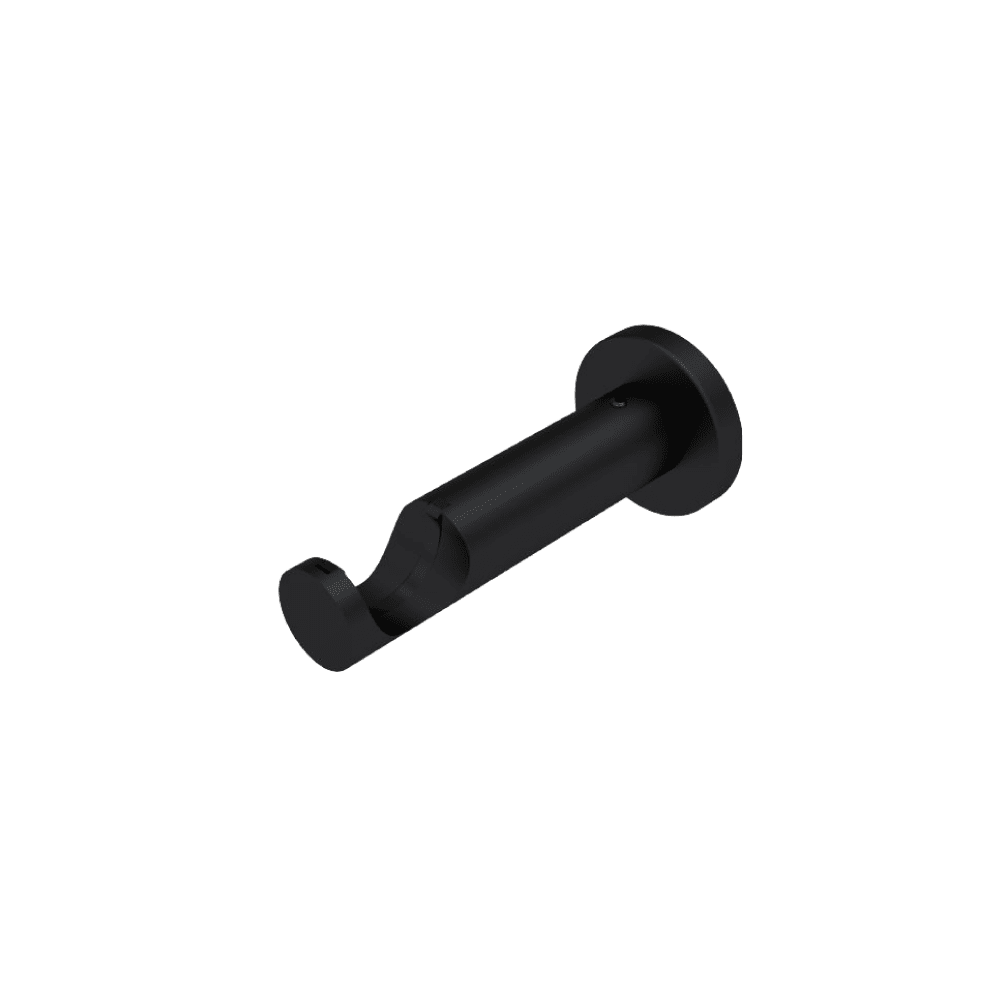 Support barre à rideau Zen Noir mat Mat