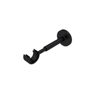 Support barre à rideau Zen Noir mat Mat