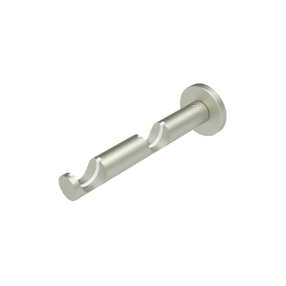 Support barre à rideau Zen Nickel givré Métal brossé