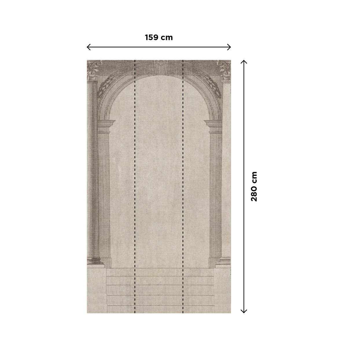 4MURS Papier peint panoramique L Olympe Grège