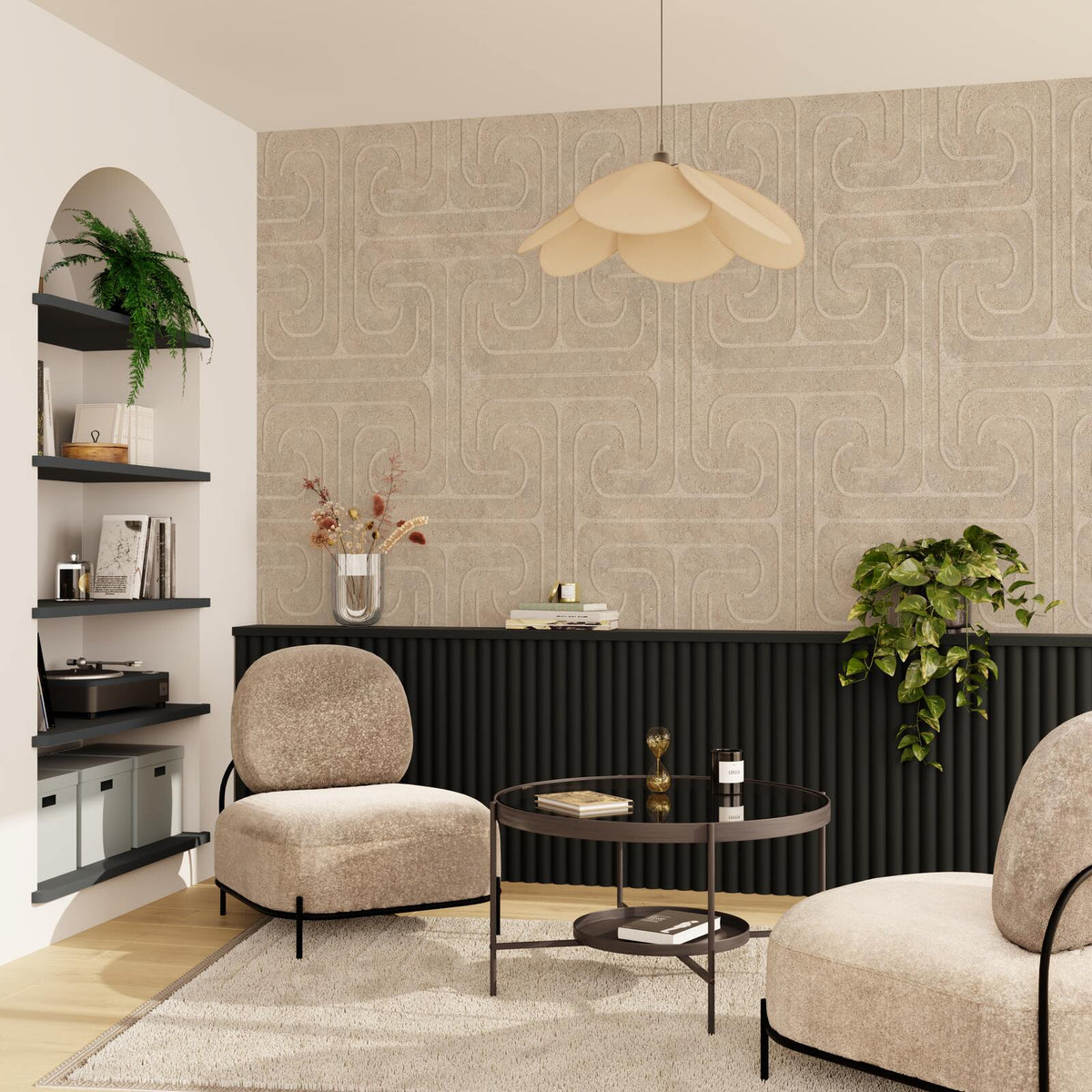 4MURS Papier peint intissé Hercule Sable beige