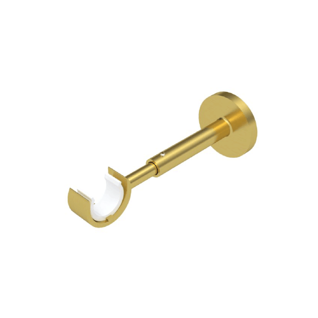 Support barre à rideau TROMPETTE laiton mat 2,8 cm de 10,8 à 16 cm