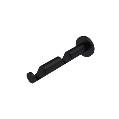 Support barre à rideau Zen Noir mat Mat