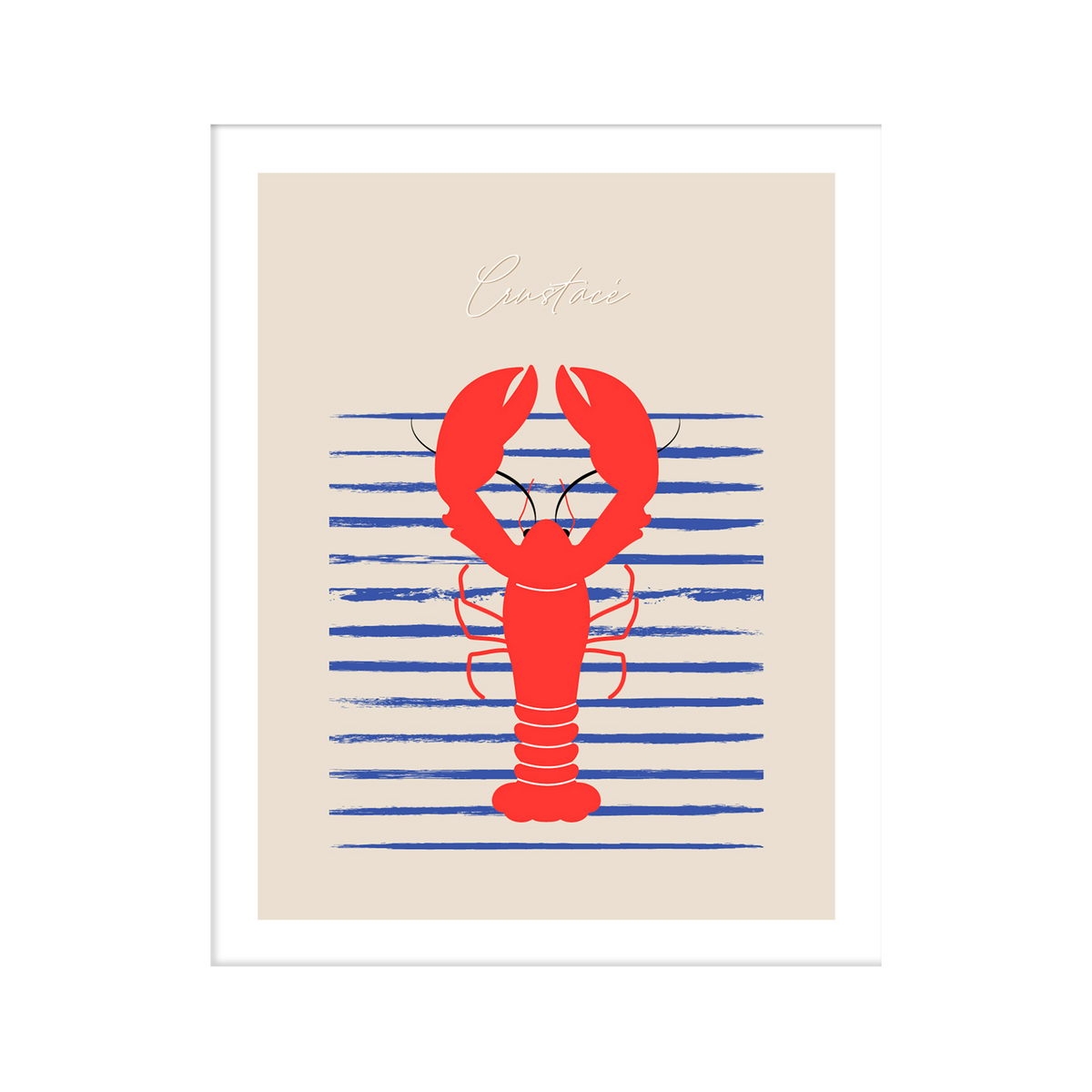 4MURS Image encadrée Crustacé Rouge