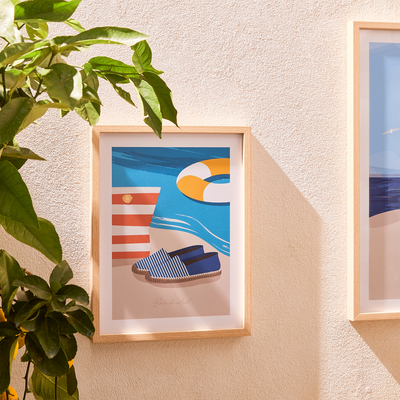 4MURS Image encadrée Bain de soleil Bleu