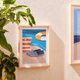 4MURS Image encadrée Bain de soleil Bleu