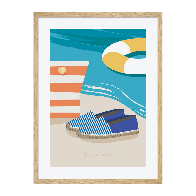 4MURS Image encadrée BAIN DE SOLEIL 30 x 40 cm