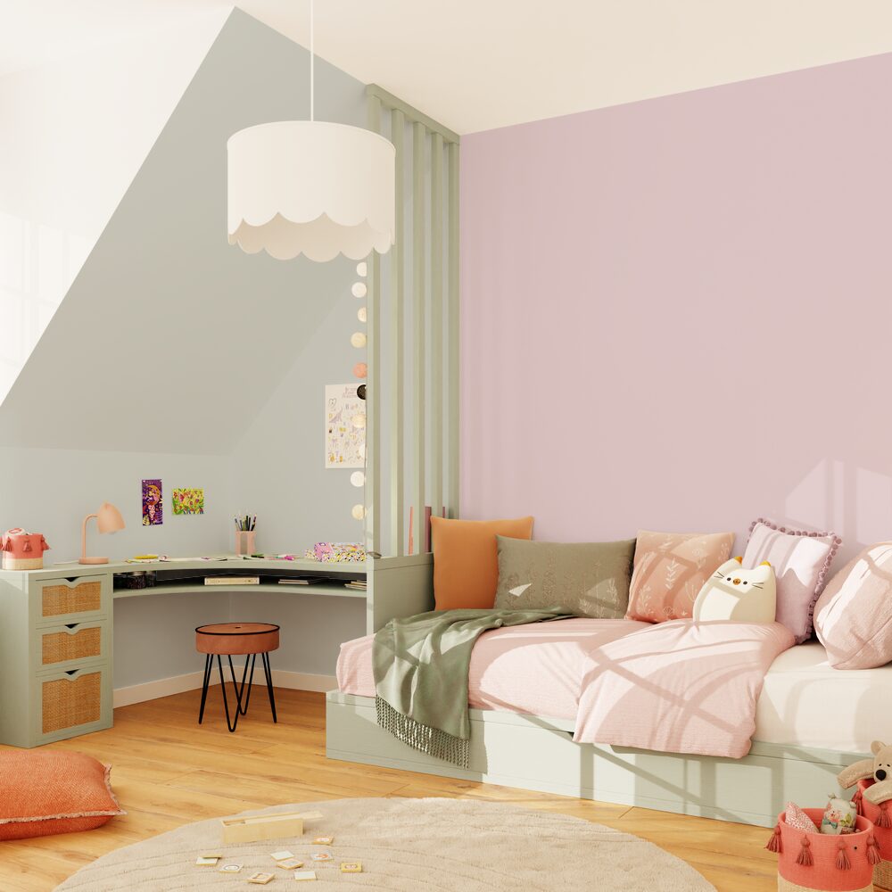 4MURS Papier peint intissé Opal Eau de rose Lisse
