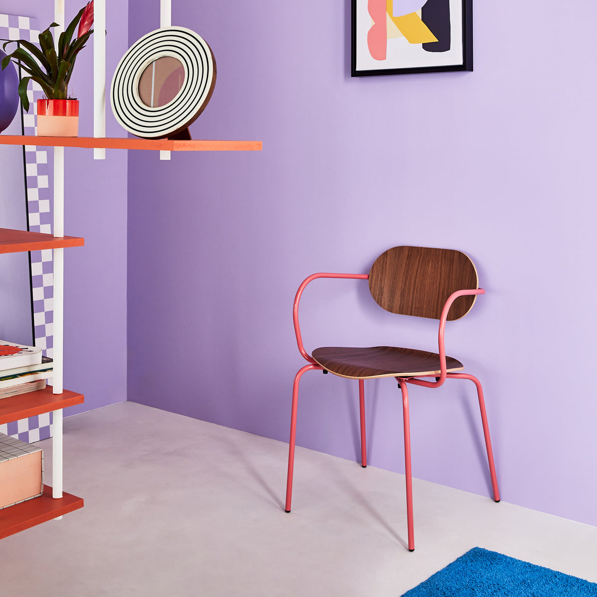 4MURS Papier peint intissé Opal Parme Lisse