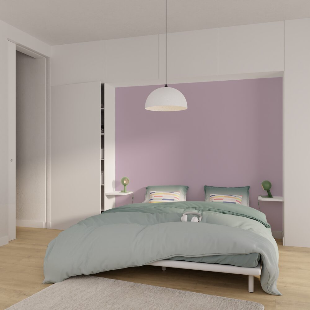 4MURS Papier peint intissé Opal Parme Lisse