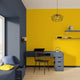 4MURS Papier peint intissé Opal Jaune citron Lisse