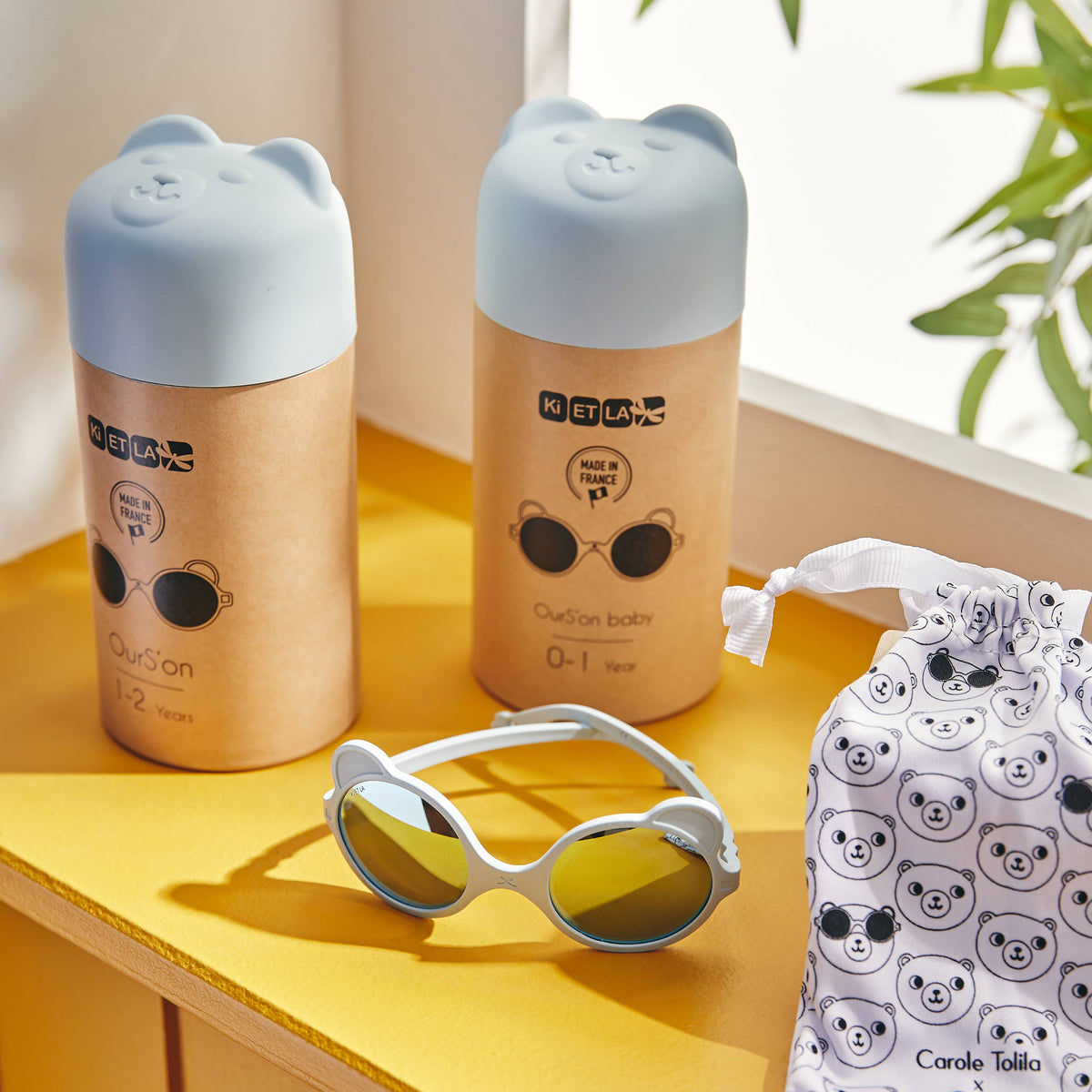 KI ET LA Lunettes de soleil Ours Bleu ciel - 0 à 1 an