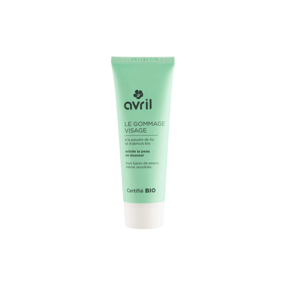 AVRIL Gommage visage Poudre de riz et d'abricot bio Vert Abricot 50ML