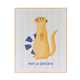 4MURS Tableau Mat le suricate Jaune / bleu