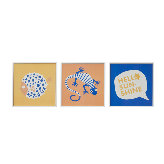 4MURS Tableau TRIPTYQUE DES DUNES bleu / terracotta / jaune