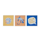 4MURS Tableau Triptyque des dunes Bleu / terracotta / jaune