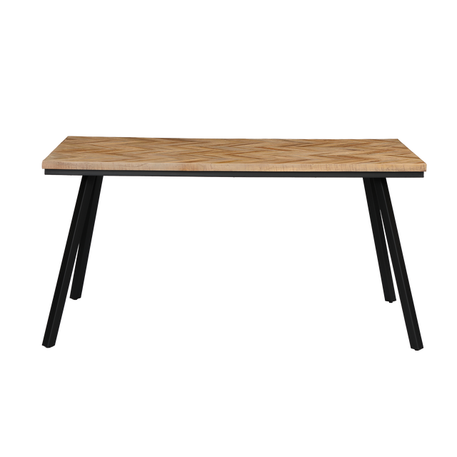 Table de salle à manger FARROW Teck naturel 90 x 150 cm