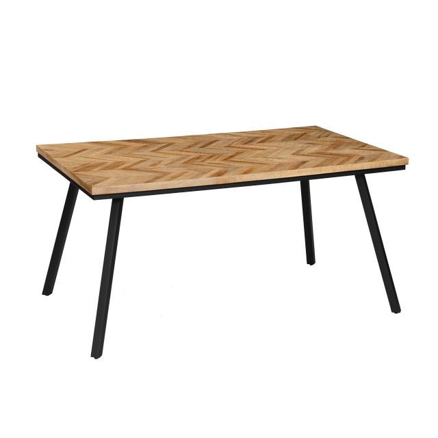 Table de salle à manger FARROW Teck naturel 90 x 150 cm