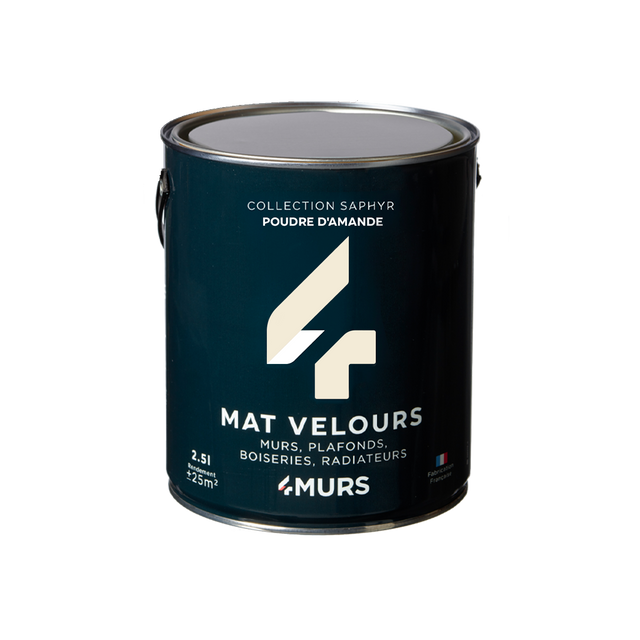 Saphyr Peinture Peinture poudre d'amande Satiné 2,5 L