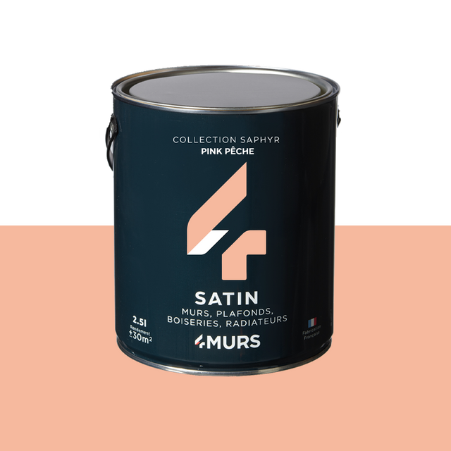 Saphyr Peinture Peinture Pink pêche Satiné 2,5 L