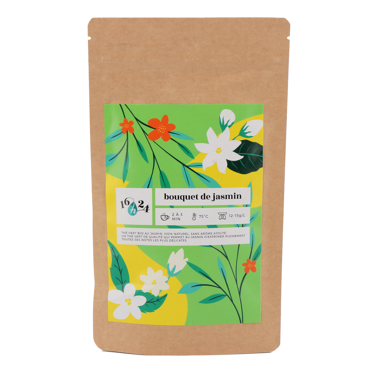 16H24 Thé vert en vrac Bouquet de jasmin 50G