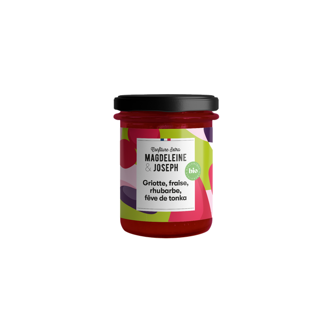 Magdeleine et Joseph Confiture GRIOTTE, FRAISE, RHUBARBE, FÉVE DE TONKA