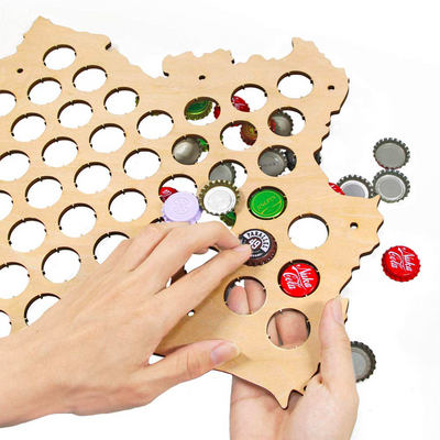 Déco murale Map biere Bois