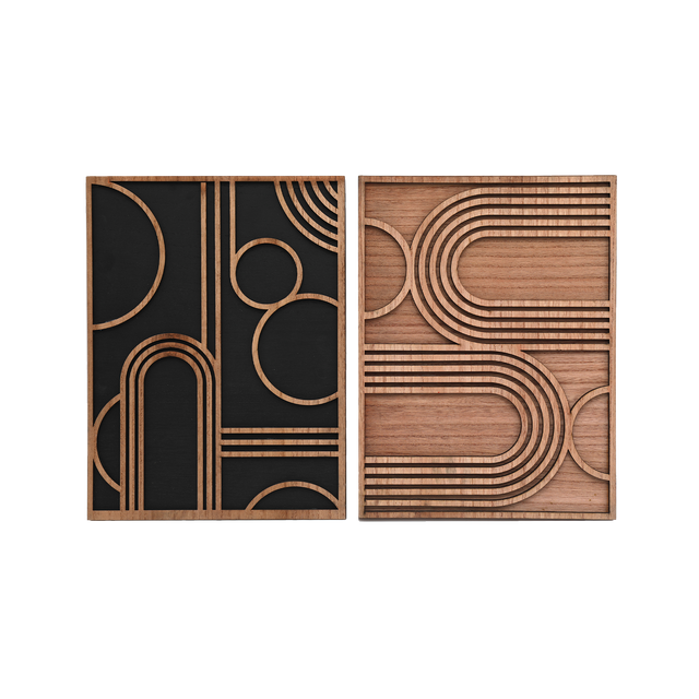 Cadre bois HILDE coloris noir / bois