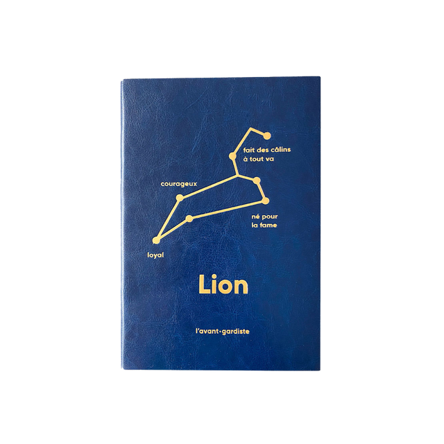 L'AVANT GARDISTE Carnet ASTRO LION coloris bleu